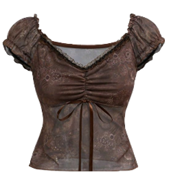 Short-Sleeved Milkmaid-Style Top